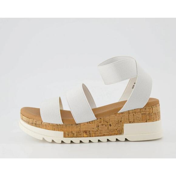 CUSHIONAIRE Naomi Stretch Cork Wedge Sandal, Women's US Size 6M - $54.99 MSRP - Picture 2 of 7